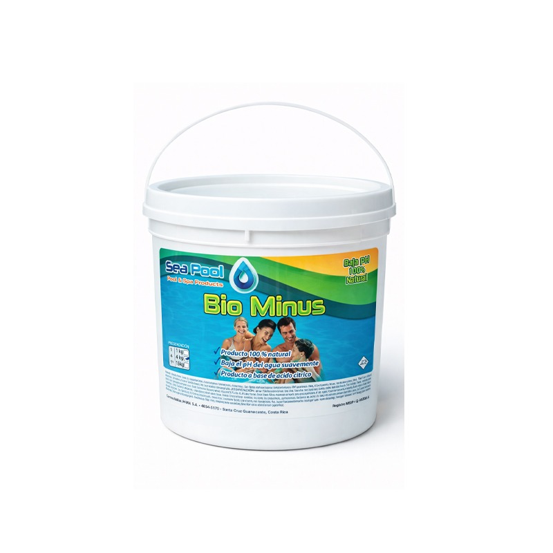 BIO MINUS 4 KG ACIDO NATURAL BAJA PH, PISCINAS Y SPA *SEA POOL*