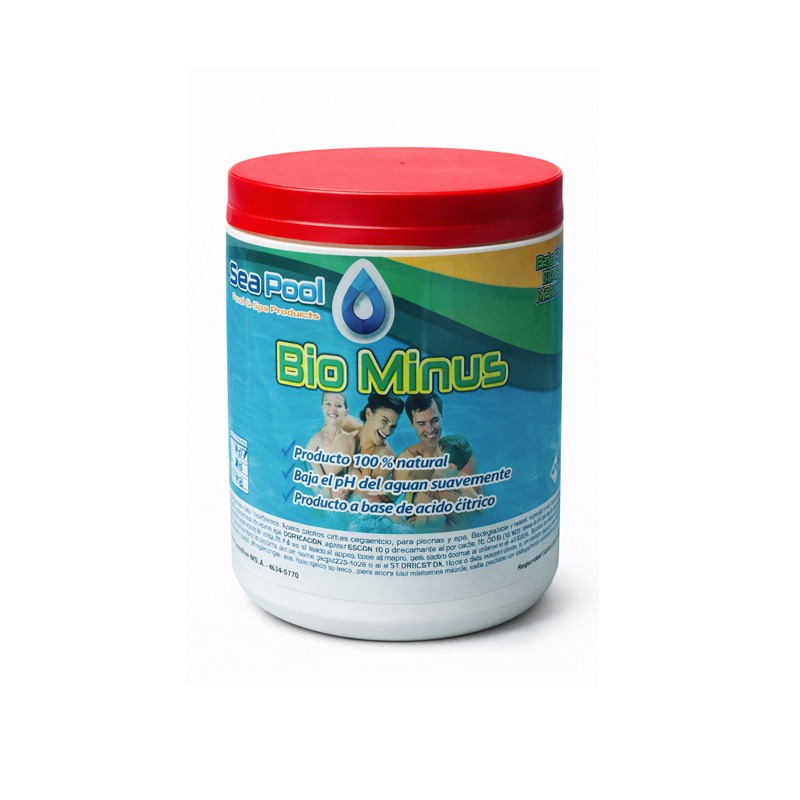 BIO MINUS 1 KG ACIDO NATURAL BAJA PH, PISCINAS Y SPA *SEA POOL*
