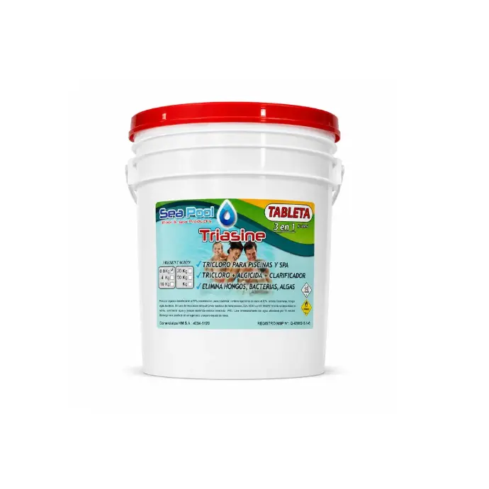 TRIASINE 3 EN 1, 10 KG TABLETAS PARA PISCINAS Y SPA *SEA POOL*