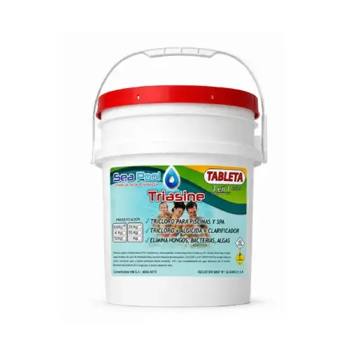 [31003246] TRIASINE 3 EN 1, 20 KG TABLETAS PARA PISCINAS Y SPA *SEA POOL*